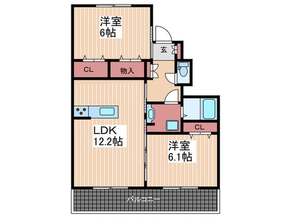 プランドール東原Ⅰの物件間取画像